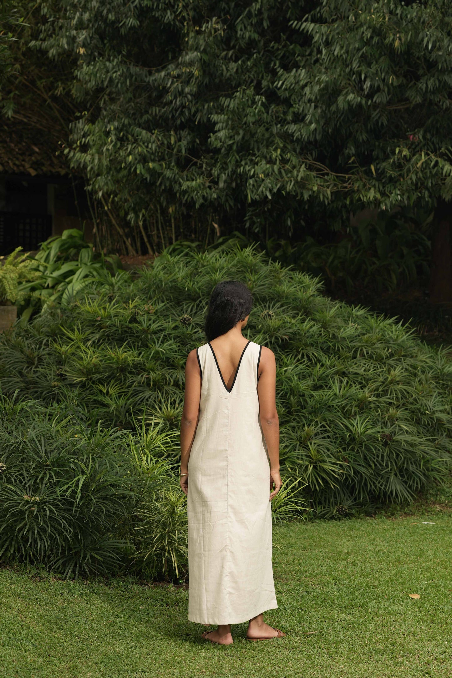 RIVIERA MAXI DRESS CONTRAST PIPING