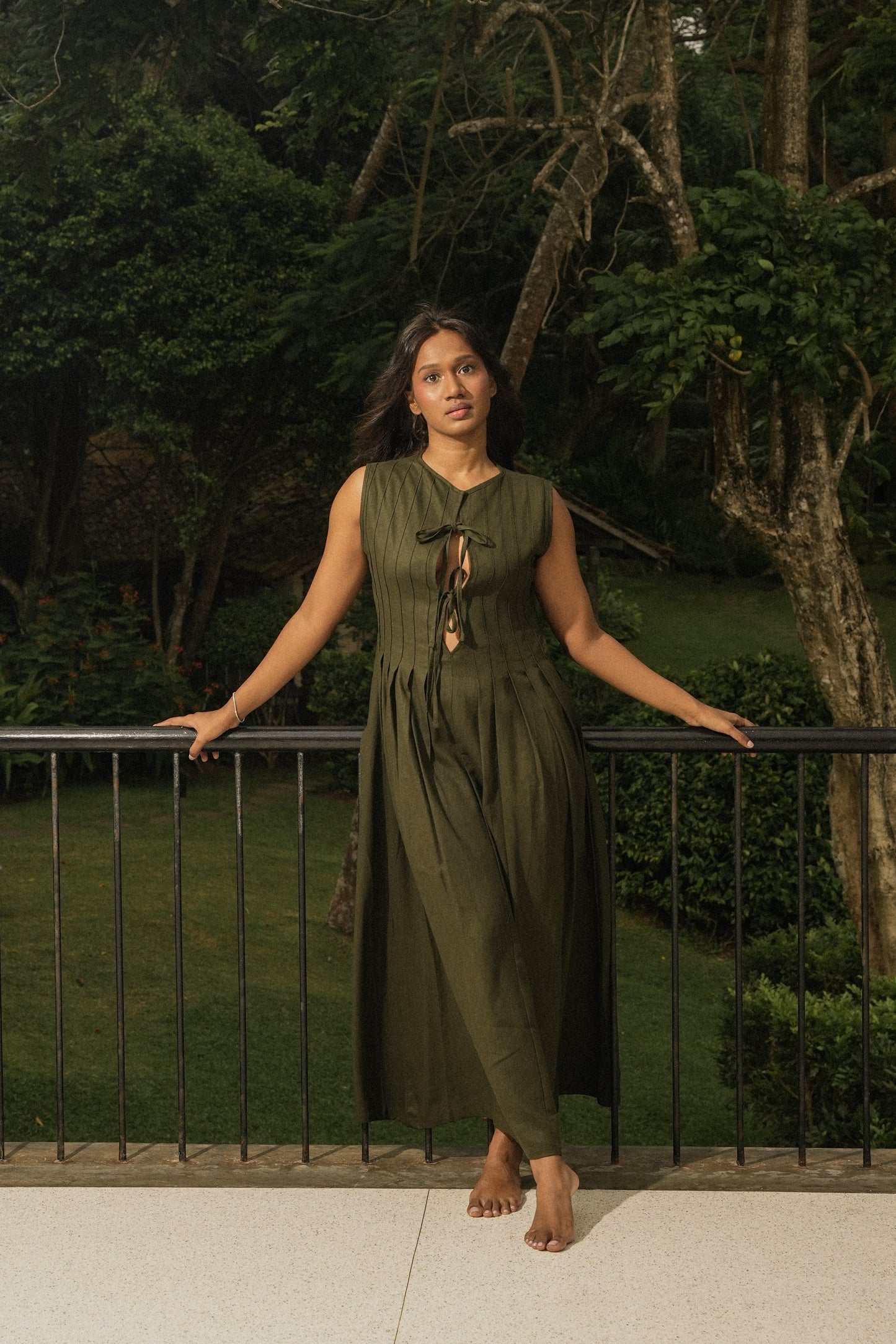 TAMARA PLEATED MIDI DRESS