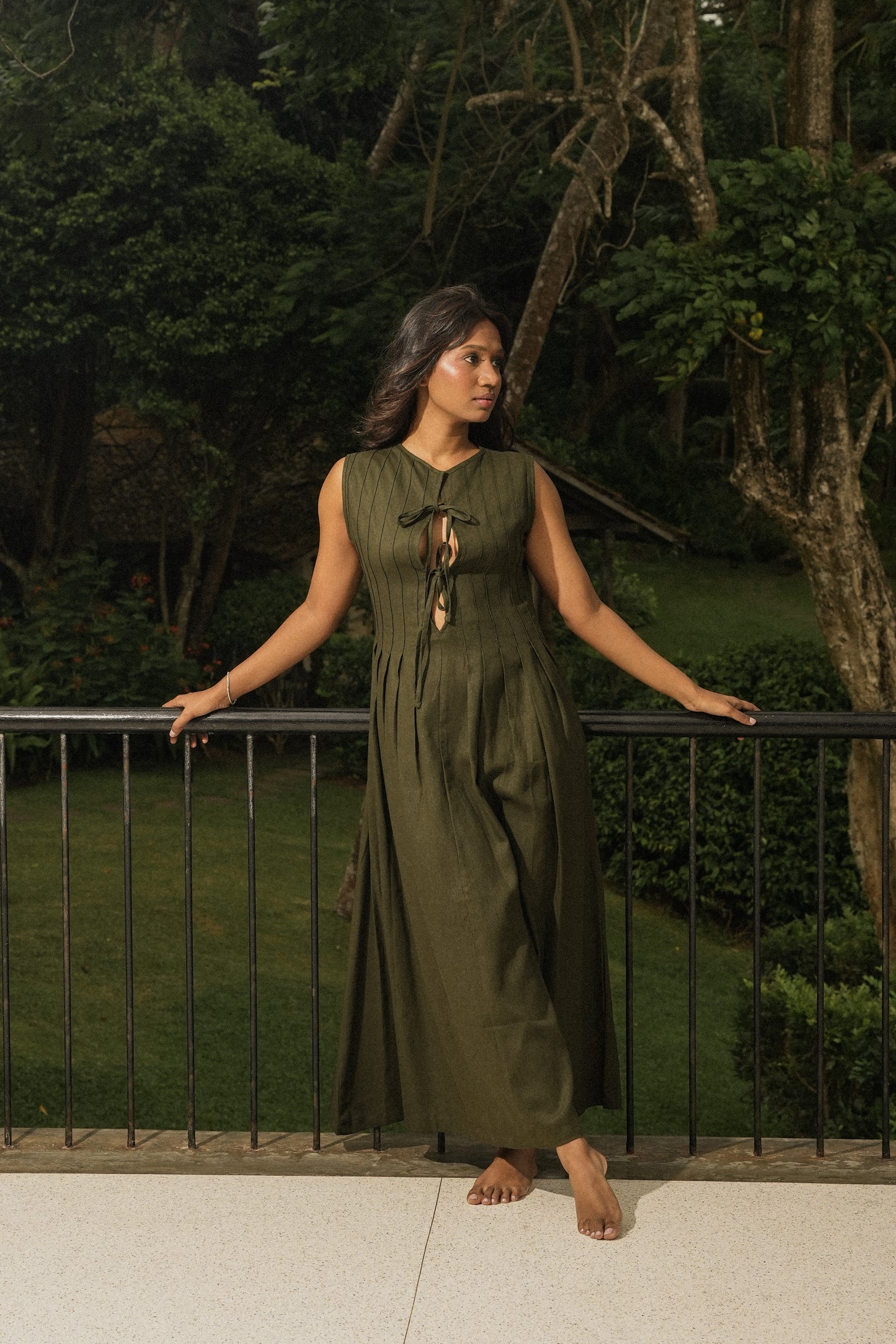 TAMARA PLEATED MIDI DRESS