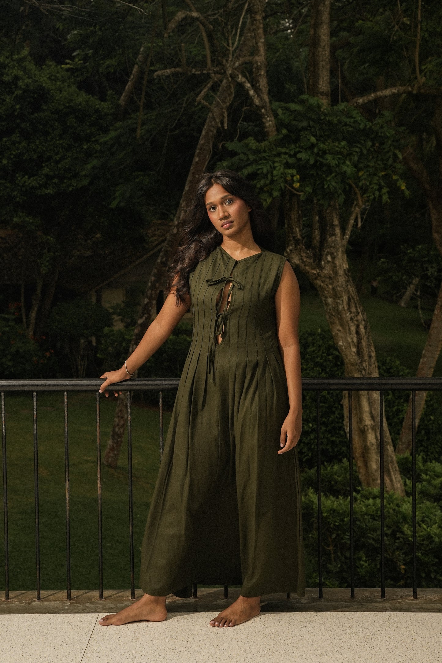 TAMARA PLEATED MIDI DRESS