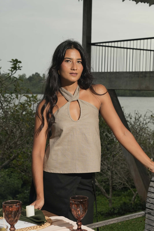 BIANCA HALTER NECK TOP