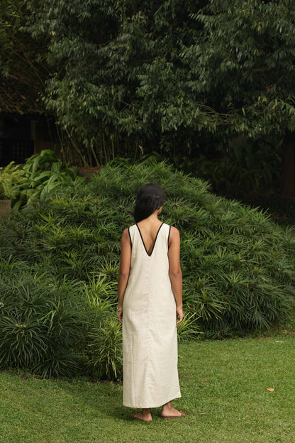 RIVIERA MAXI DRESS CONTRAST PIPING