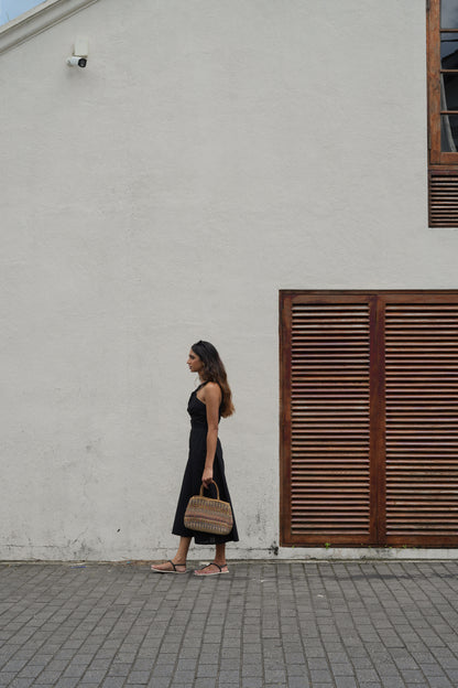 TOSCANA MIDI DRESS - BLACK