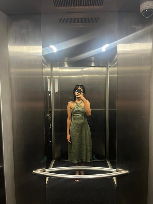 TOSCANA MIDI LINEN DRESS