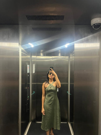 TOSCANA MIDI LINEN DRESS