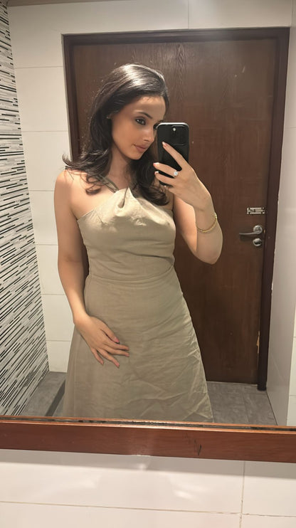 TOSCANA MIDI LINEN DRESS